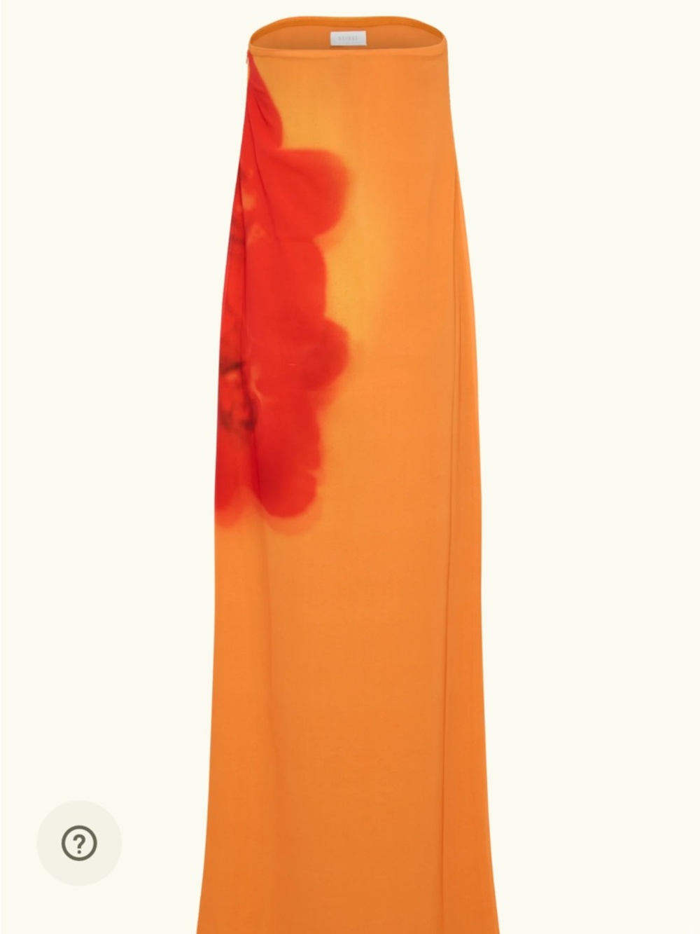 Meshki Amaya Strapless Chiffon Maxi Dress - Koi Orchid Print. - Picture 6 of 7